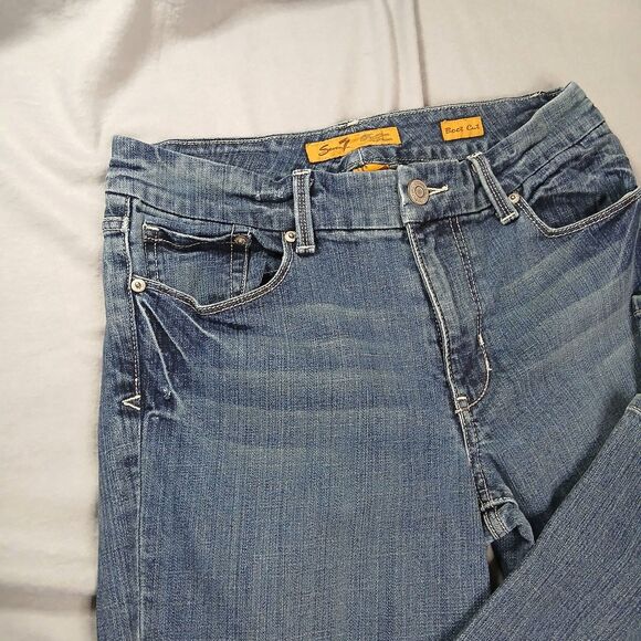 Seven7 Premium Bootcut Jeans Med Wash Classic Stretch Ctton Blnd Womens size: 10 - Picture 4 of 8